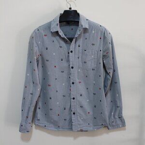 H&M Christmas Long Sleeve Button Down